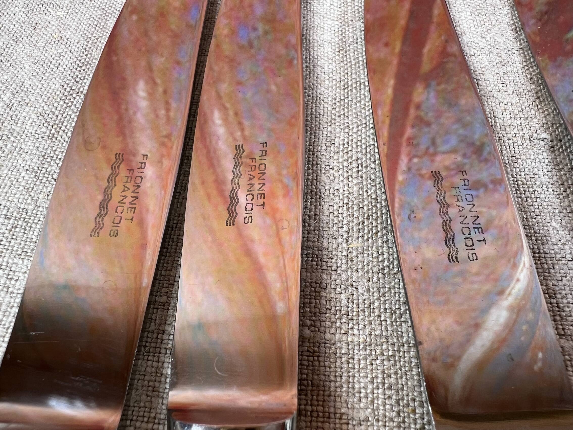 12 FRANÇOIS FRIONNET TABLE KNIVES SILVER METAL