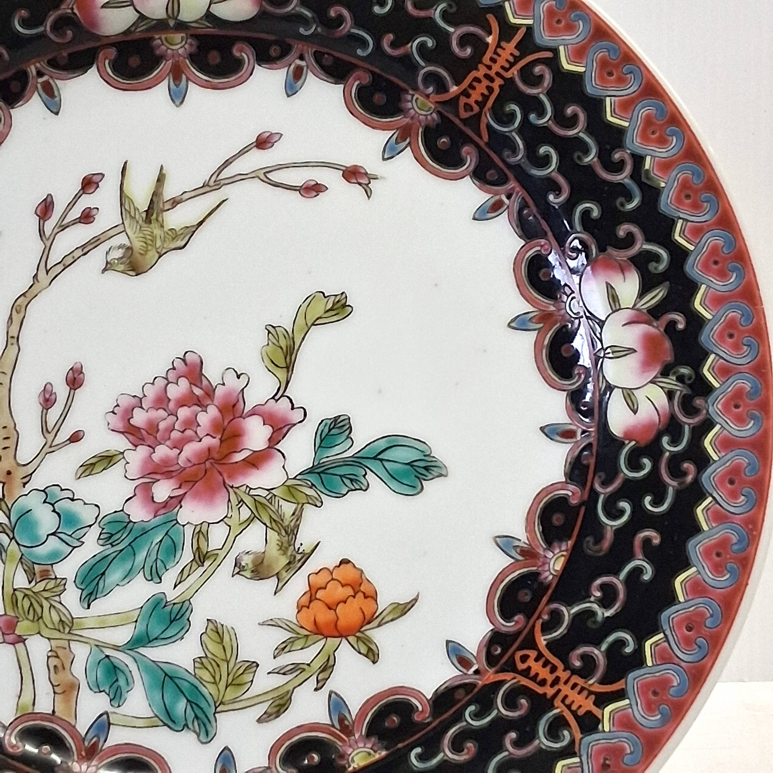 Beautiful antique Chinese porcelain plate or serving dish
