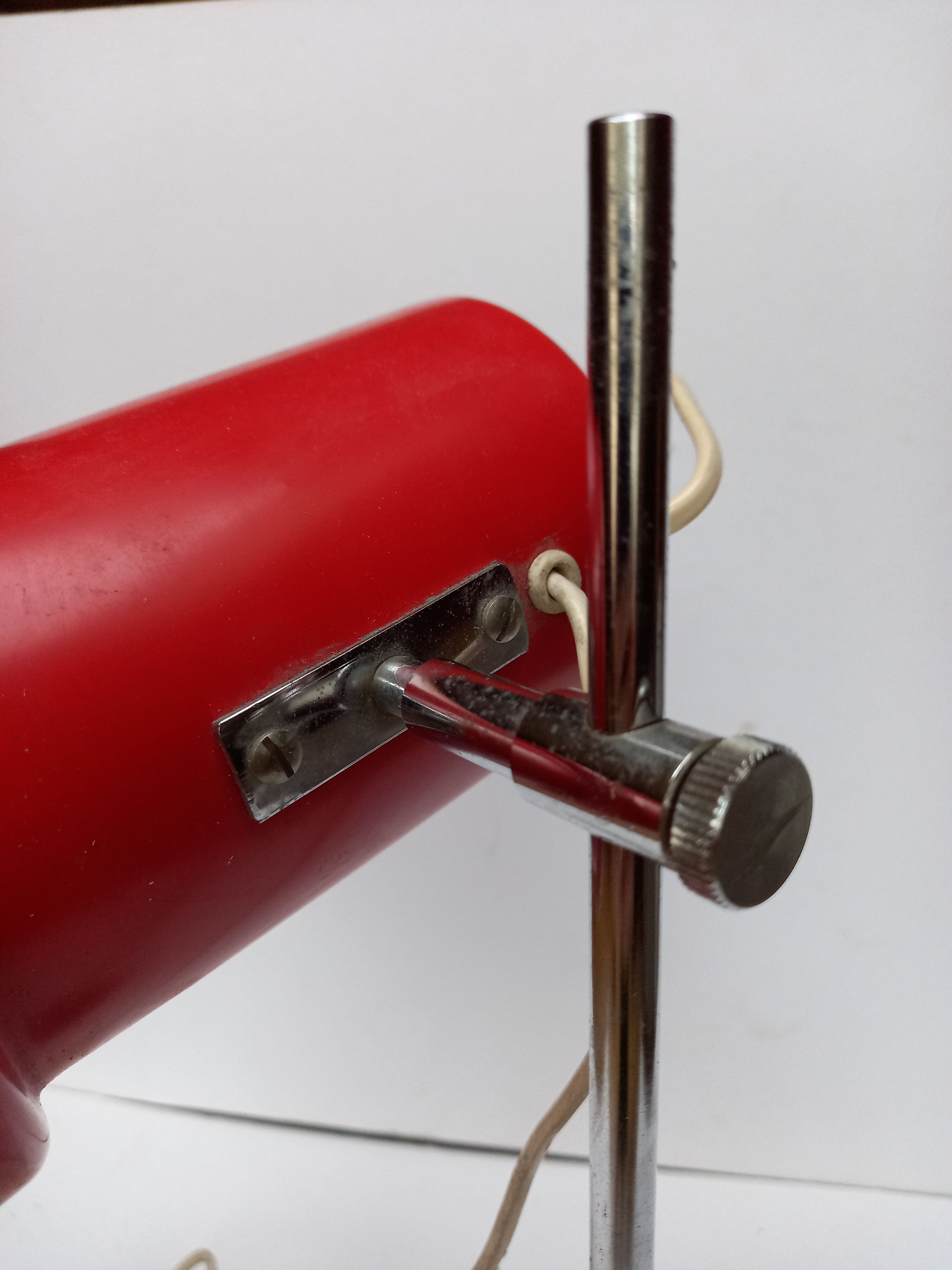 Vintage adjustable desk lamp red
