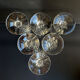 Bohemia - glasses on foot (6) - Modern mid-century - Lead crystal 24% Pbo