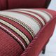 1960s, Danish armchair by Alfred Christensen, red furniture wool fabric.