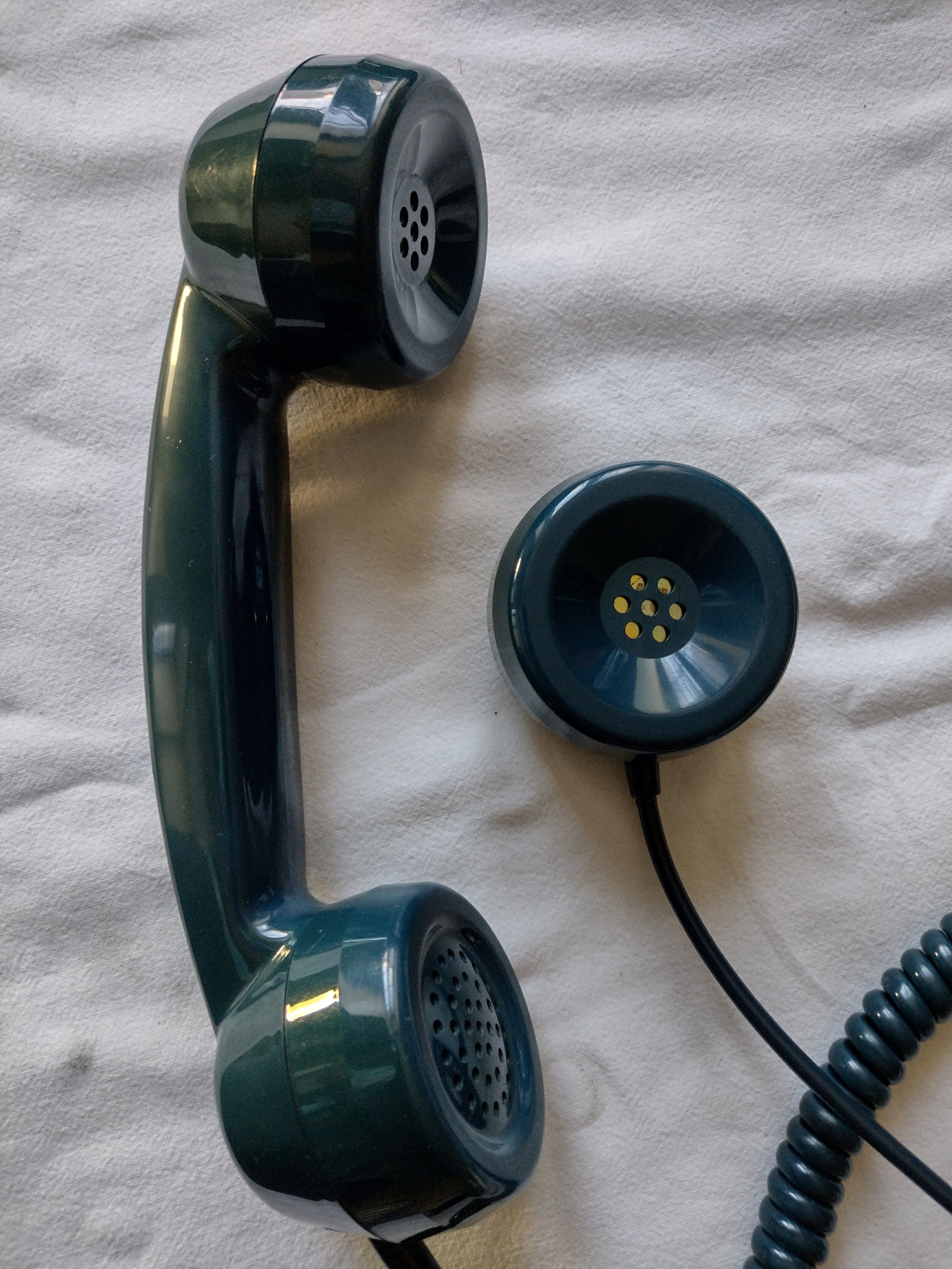 Old Blue Phone Vintage S63 Socotel with Ptt Keyboard