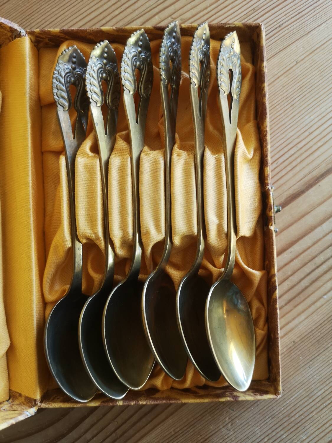 Vintage brass teaspoons