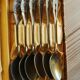 Vintage brass teaspoons