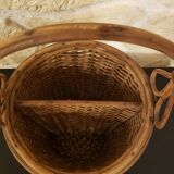 Panier avec anse en rotin 2 compartiments