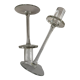 Product BHV Asymmetrical pair of glass candle holders 1980