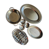 Set of 5 serving dishes in silverware: Jean Couzon & Guy Degren