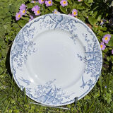 Round earthenware dish iron earth Keller and Guérin Lunéville ''Rambouillet''