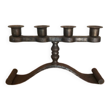 Brutalist candlestick 4 lights Charles Piguet