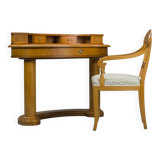 Table de toilette et fauteuil Biedermeier de Selva, Italie, ensemble de 2