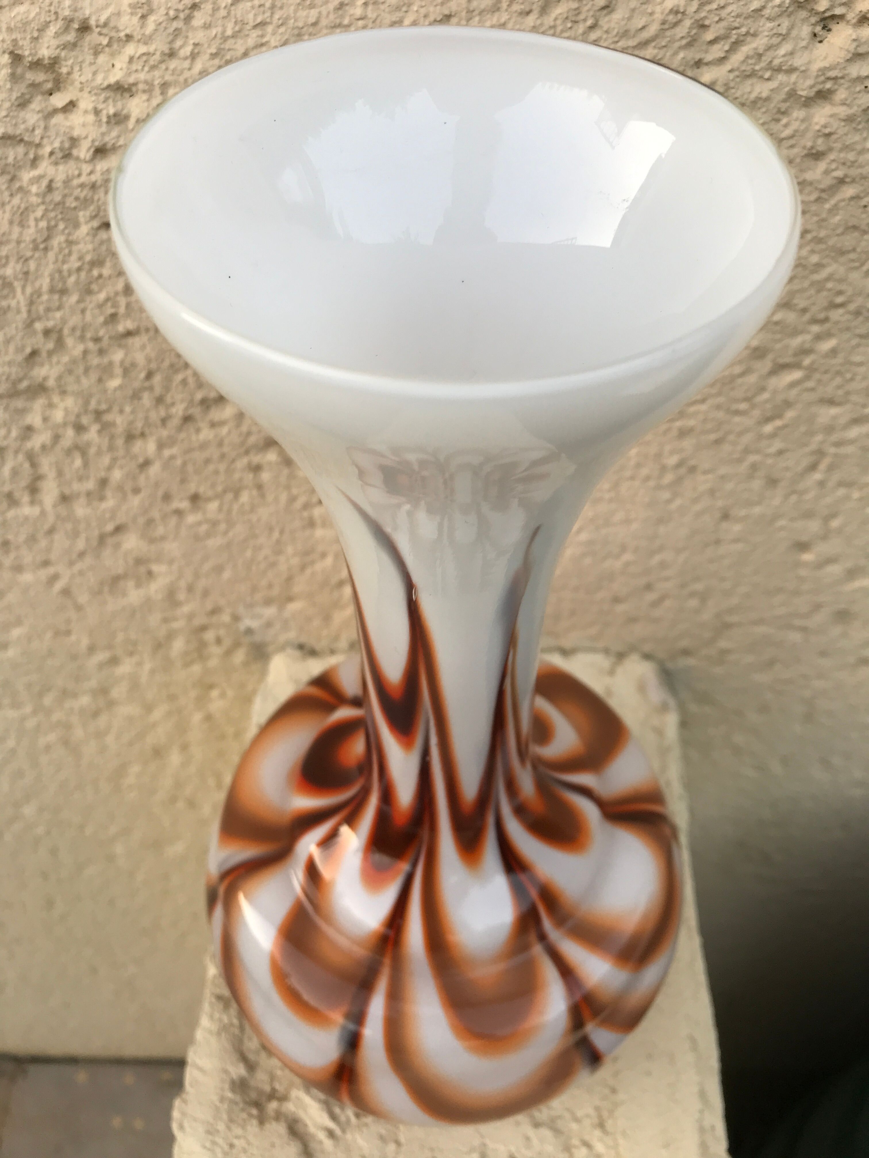 Vintage pop art opaline vase