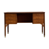 Teak desk on rosewood legs, 60s Norway, vintage