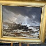 Oil on canvas The Shipwreck