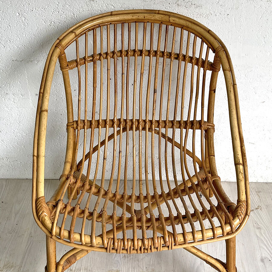 60's vintage rattan chair