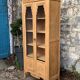 Parisian glass cabinet art deco raw wood 1930