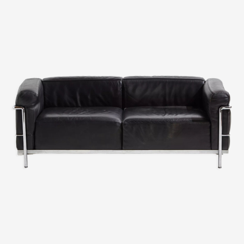 Canapé 2 places en cuir LC3 de Le Corbusier pour Cassina