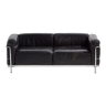 Two-seater leather sofa LC3 by Le Corbusier for Cassina