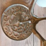 Tripod plant holder in gilded brass