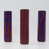 Pottery Mosaic Vases by W. Zimmermann for Ritter set of 3