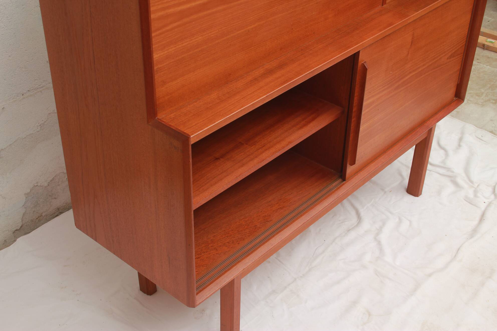1960s sideboard - secretary combination in teak