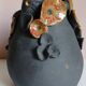 Raku vase, handmade
