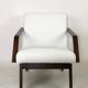 Vintage white Boucle Club Armchairs, 1970s