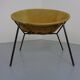 Danish Suede Folding Balloon Chair by Hans Olsen for Lea, 1960s