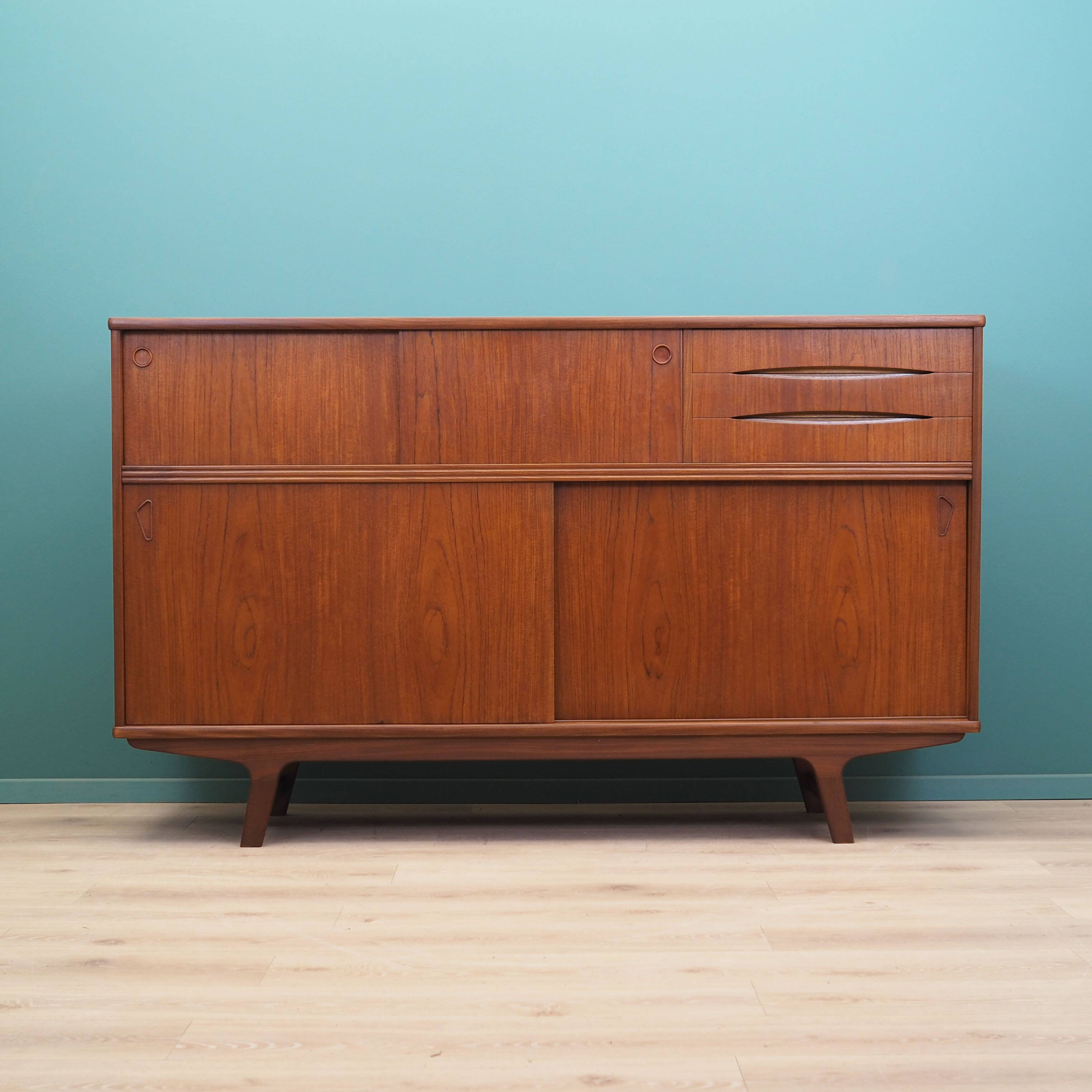 Teak highboard, Danish design, 1960s, production: Denmark