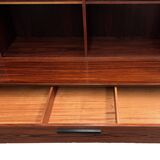 Scandinavian library in rosewood designed by Ib Kofod Larsen.