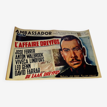 Affiche de cinéma L'affaire Dreyfus 36x55 cm Belge