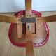 Vintage Bow-Wood chair by Steiner - red seat and dark wood