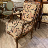 Louis XV style walnut armchair