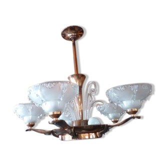 Art deco 1930 1940 Ezan chandelier