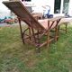 Vintage rattan long chair