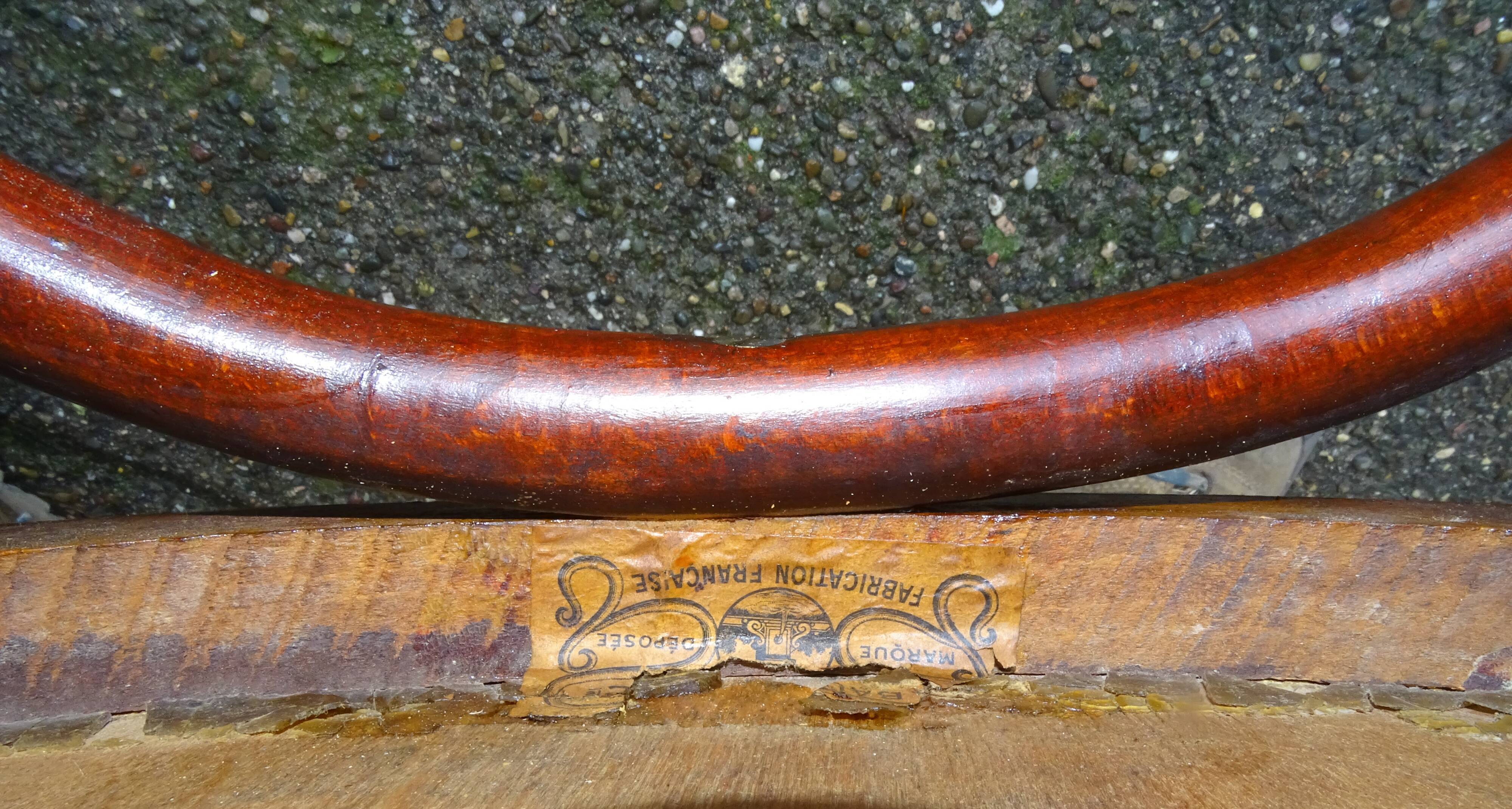 Chaise de bistrot Baumann 1925 assise bois