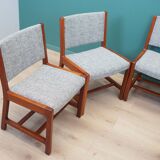 Ensemble de cinq chaises en teck, design danois, années 1970, production : Danemark