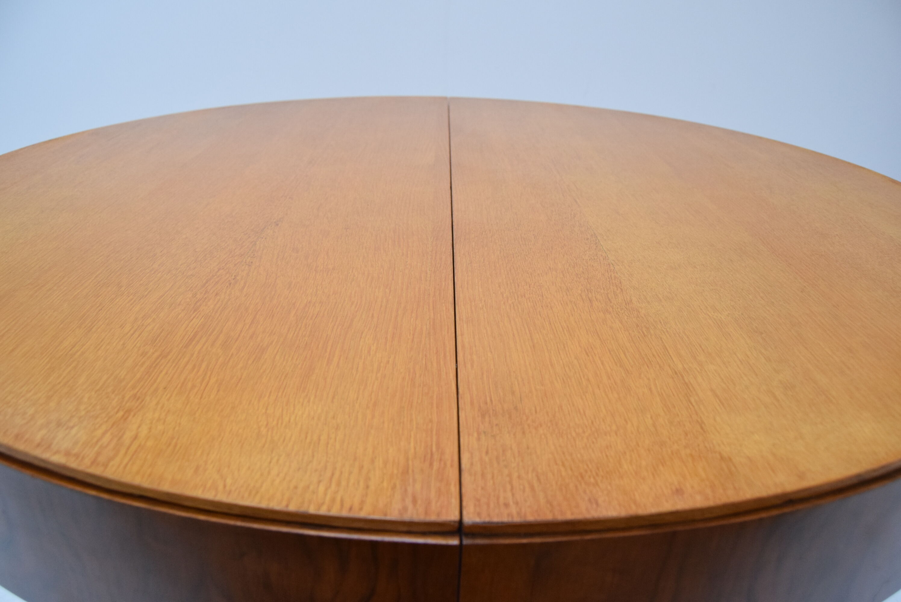 Mid-century  Round Folding dining table  by Jindrich Halabala ,Czechoslovakia,1950‘s.