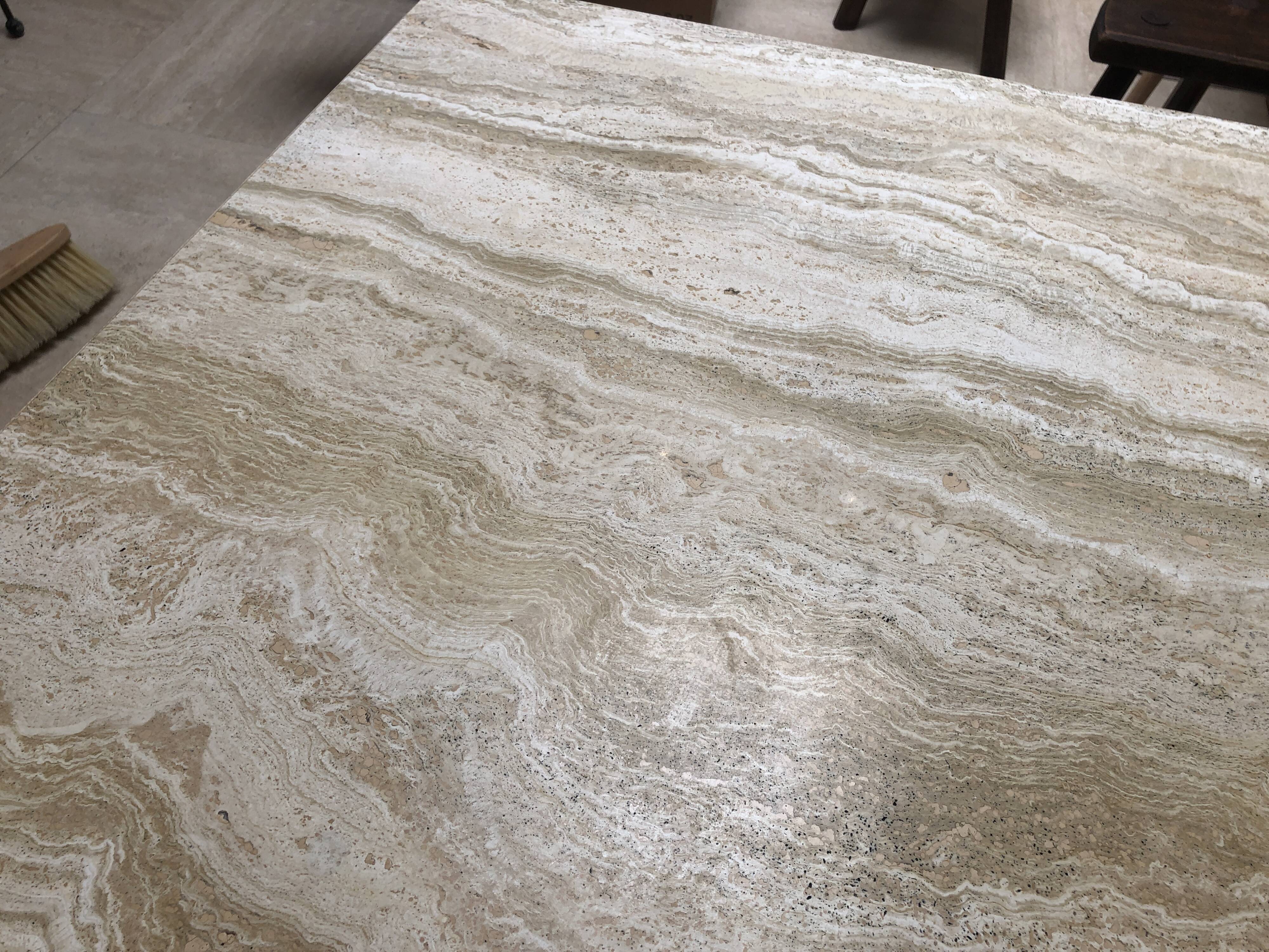 Travertine coffee table, 1970