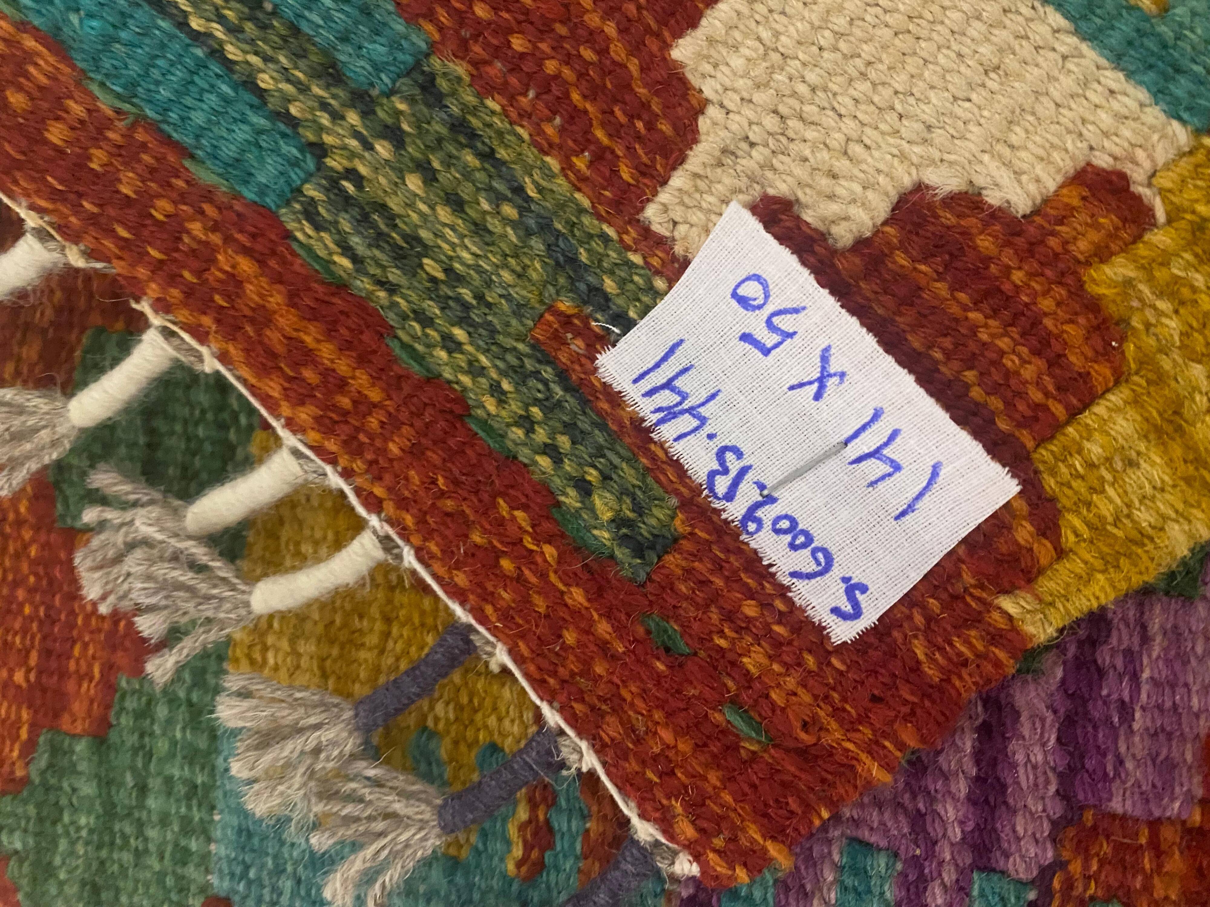 Kilim Afghan tissé Main – Laine Naturelle