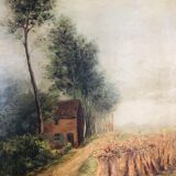 Oil on canvas: The sheaves of wheat