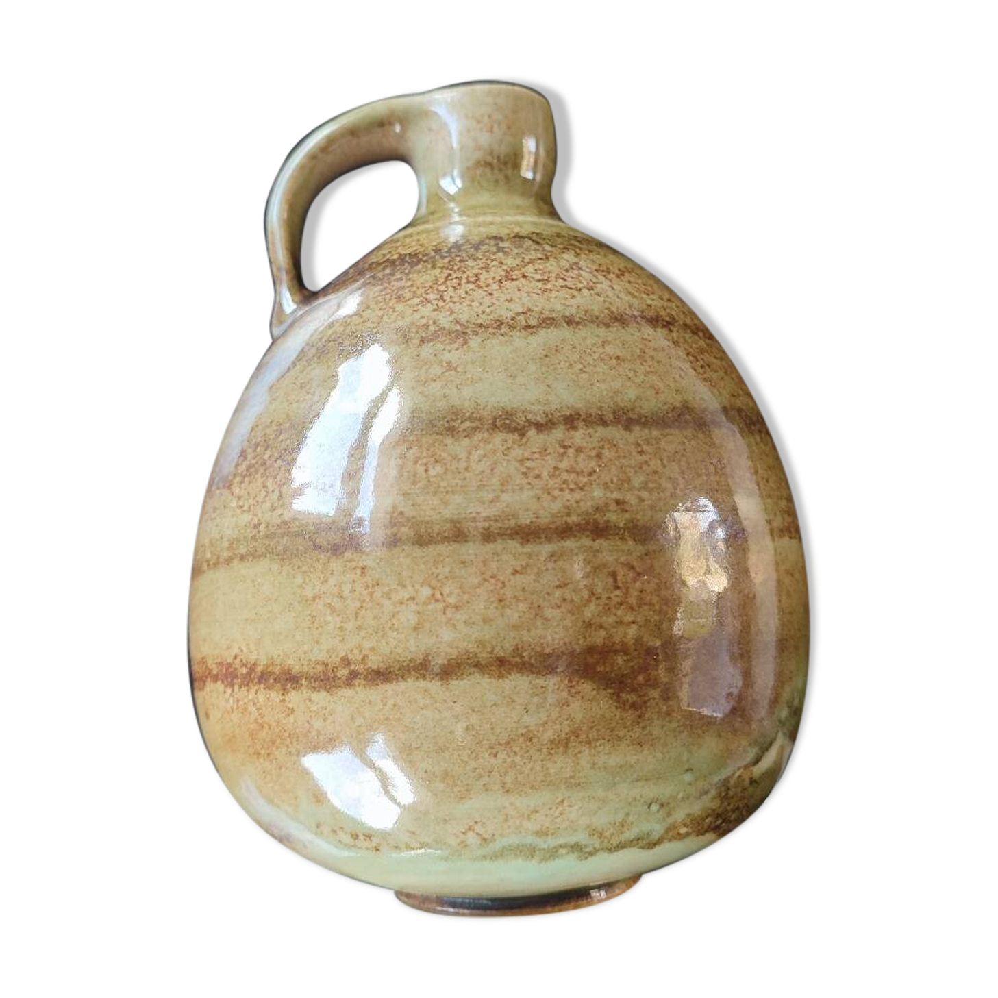 Stoneware pitcher by Matthieu Liévois, Atelier Créamik (Séné, Morbihan)