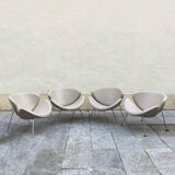 4 “Orange slice” armchairs by Pierre Paulin for Artifort