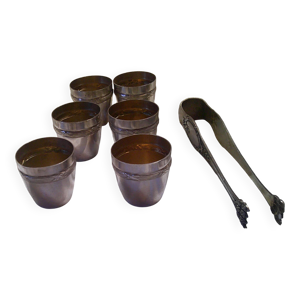 Coffret 6 gobelets en - argent
