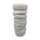 Vase tubular shape MODERNIST in ceramic enamelled White 30.5 cm