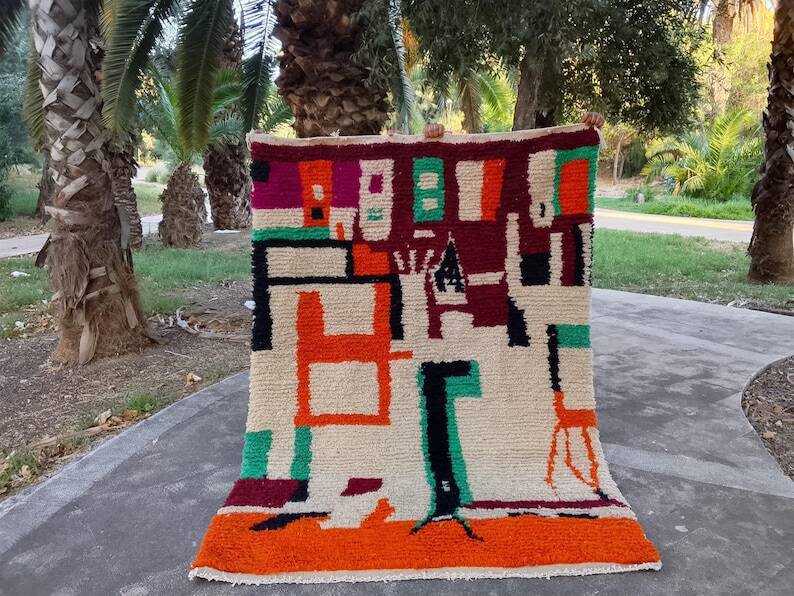 Beni Ourain Rug, Handmade Rug 150/250cm