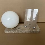 Art Deco marble photo holder lamp