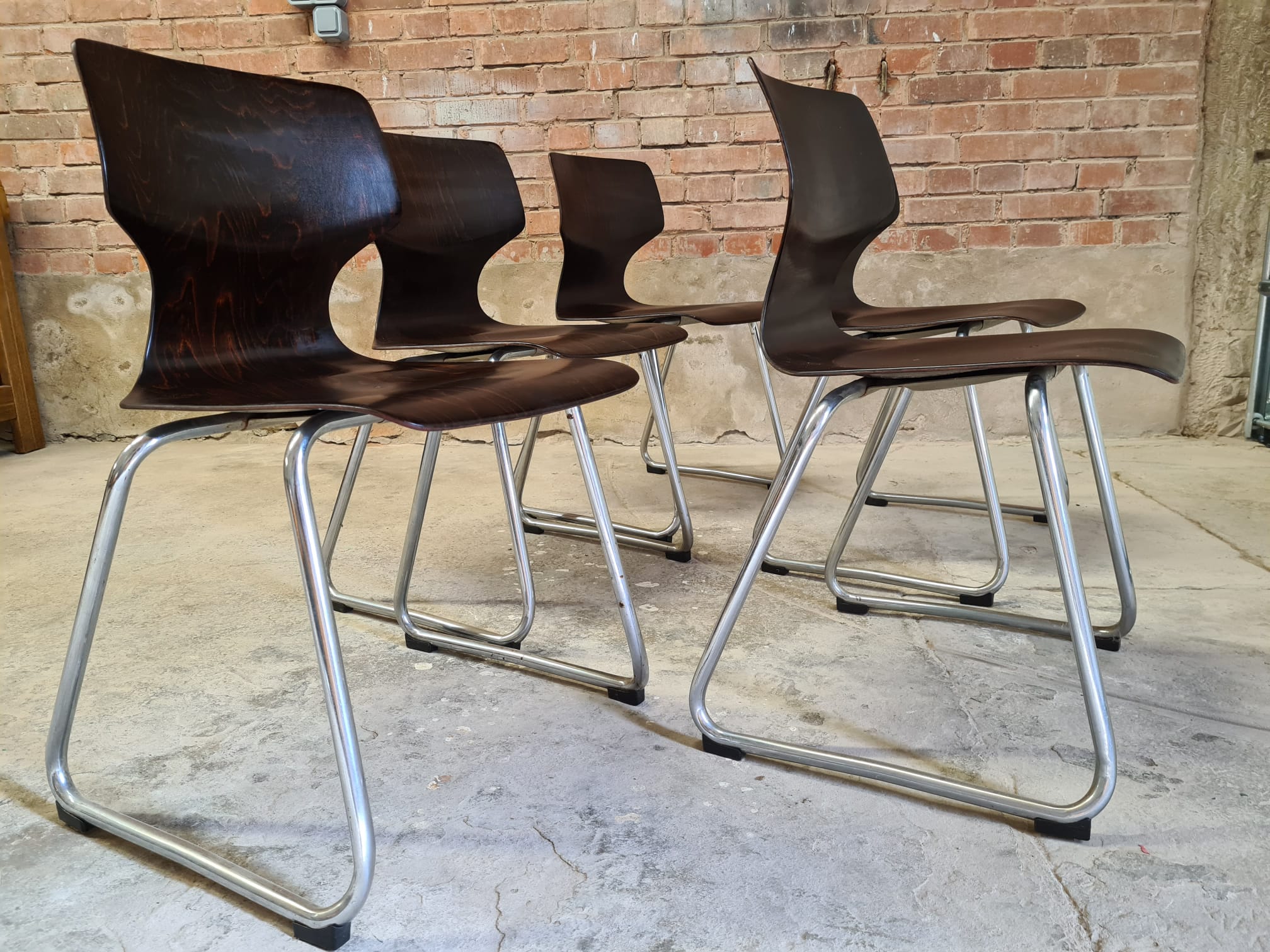 Set of four Pagwood Flototto chairs