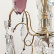 Lampe de table en bronze et cristal, France