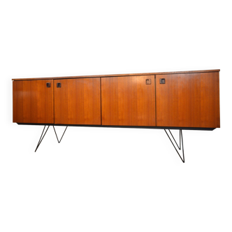 Scandinavian sideboard with “pin” legs and teak