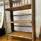 Bamboo standing shelf from the 60s